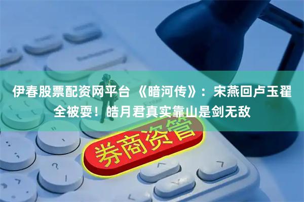 伊春股票配资网平台 《暗河传》：宋燕回卢玉翟全被耍！皓月君真实靠山是剑无敌