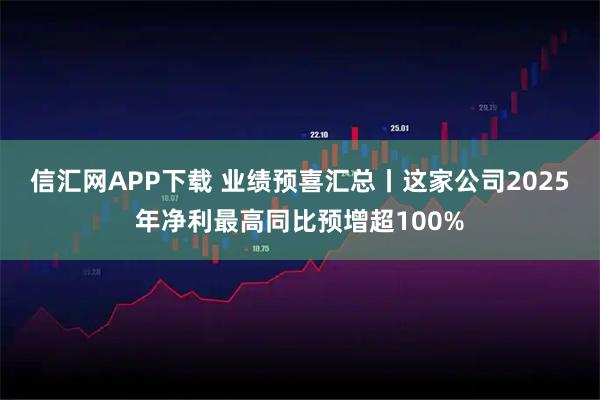 信汇网APP下载 业绩预喜汇总丨这家公司2025年净利最高同比预增超100%